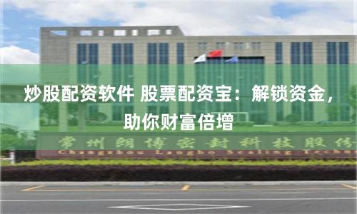 炒股配资软件 股票配资宝：解锁资金，助你财富倍增